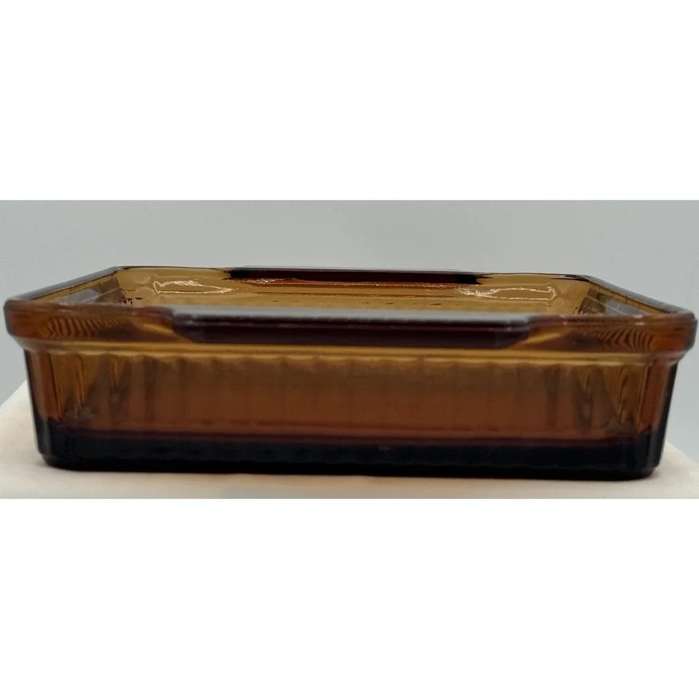 Vintage Anchor Hocking Brown Glass 8 In Pan - 2